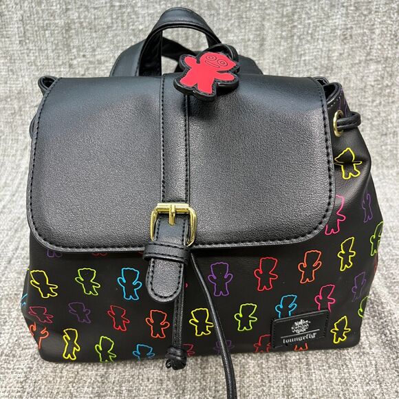 Loungefly Sourpatch Kids Multicolor All Over Pattern Cinch Backpack With Charm - Picture 1 of 16